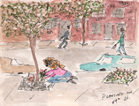 Planting Flowers on 89th Street