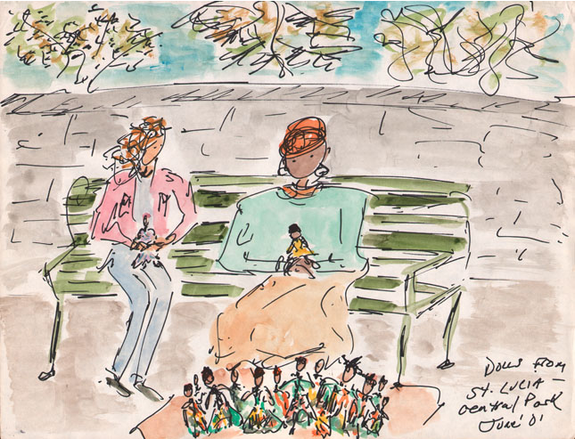 Dolls from St. Lucia in Central Park