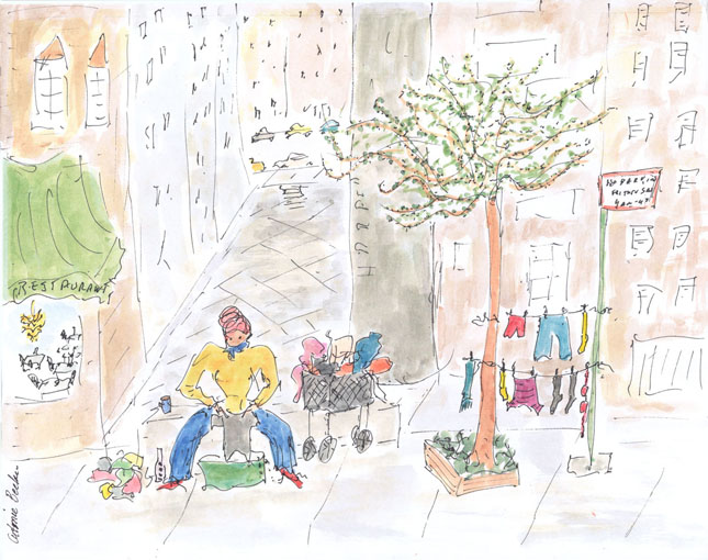 Early Sunday Morning Laundry on East 52nd Street