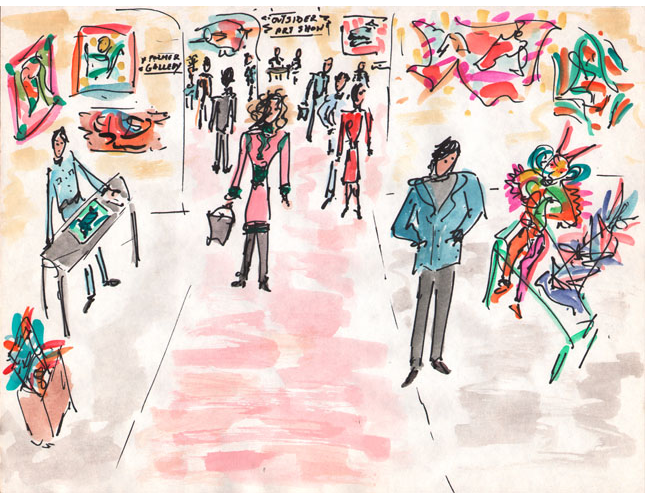 Outsider Art Show, Man on the Bus There