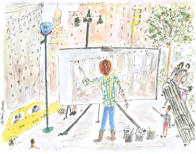 Sidewalk Artist - Flatiron Building 23rd Street