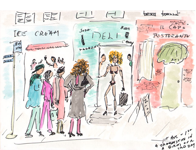 A Transvestite in a Bikini on a Cold Day, Lower East Side